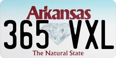 AR license plate 365VXL