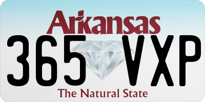 AR license plate 365VXP