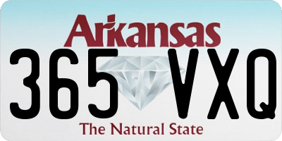 AR license plate 365VXQ