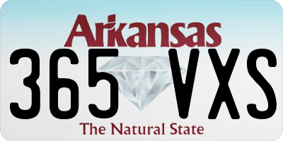 AR license plate 365VXS