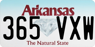 AR license plate 365VXW