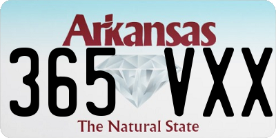AR license plate 365VXX