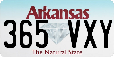 AR license plate 365VXY