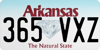 AR license plate 365VXZ
