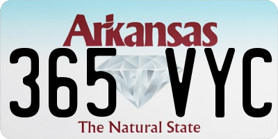 AR license plate 365VYC