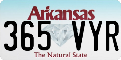 AR license plate 365VYR