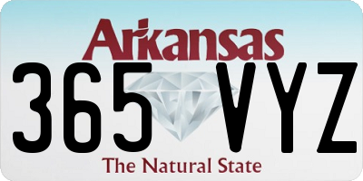 AR license plate 365VYZ