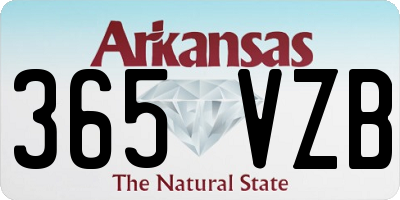 AR license plate 365VZB