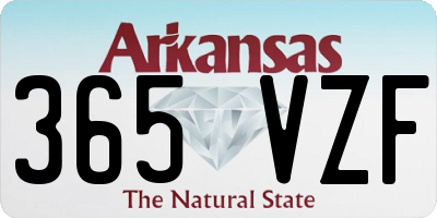 AR license plate 365VZF