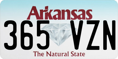AR license plate 365VZN
