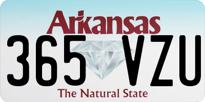 AR license plate 365VZU