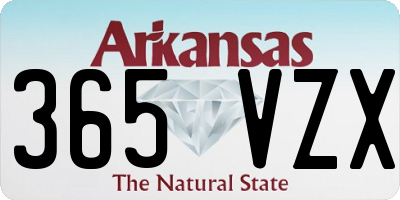 AR license plate 365VZX