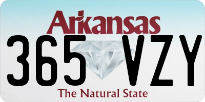 AR license plate 365VZY