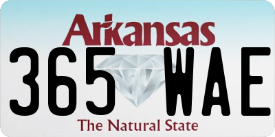 AR license plate 365WAE