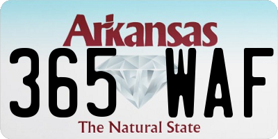 AR license plate 365WAF