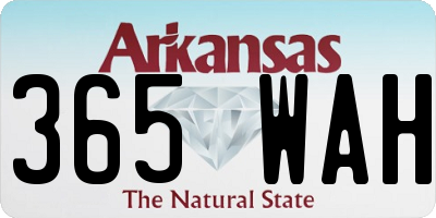 AR license plate 365WAH