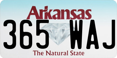 AR license plate 365WAJ