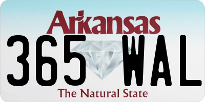 AR license plate 365WAL