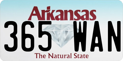 AR license plate 365WAN