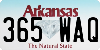 AR license plate 365WAQ