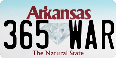 AR license plate 365WAR