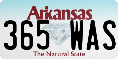 AR license plate 365WAS