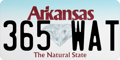AR license plate 365WAT