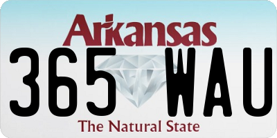 AR license plate 365WAU