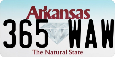 AR license plate 365WAW