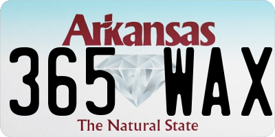 AR license plate 365WAX
