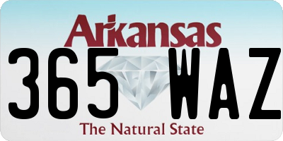 AR license plate 365WAZ
