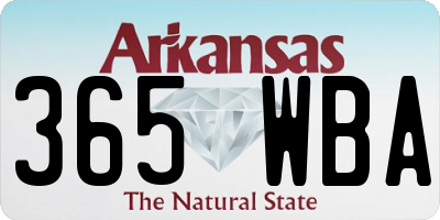 AR license plate 365WBA