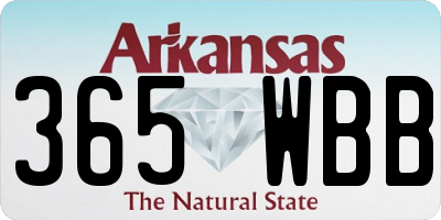 AR license plate 365WBB