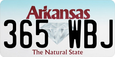 AR license plate 365WBJ