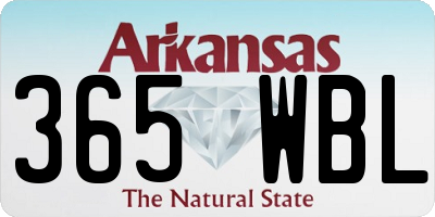 AR license plate 365WBL