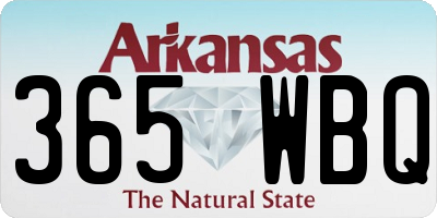 AR license plate 365WBQ