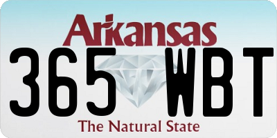 AR license plate 365WBT