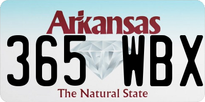 AR license plate 365WBX
