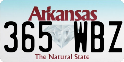 AR license plate 365WBZ