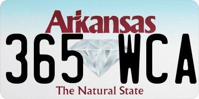 AR license plate 365WCA