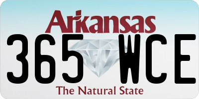 AR license plate 365WCE