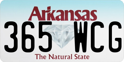 AR license plate 365WCG
