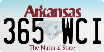 AR license plate 365WCI