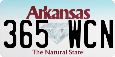 AR license plate 365WCN