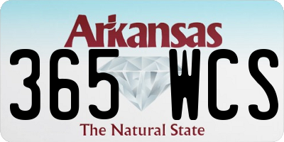 AR license plate 365WCS