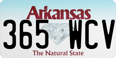 AR license plate 365WCV