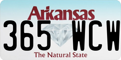 AR license plate 365WCW