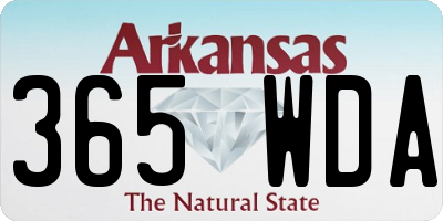 AR license plate 365WDA