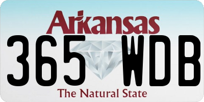 AR license plate 365WDB