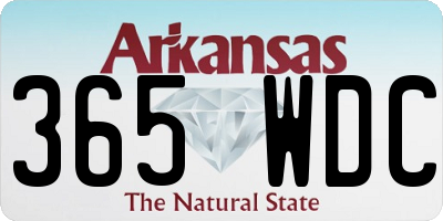 AR license plate 365WDC